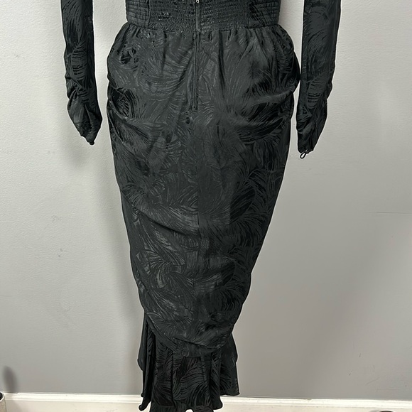 Vintage Silk Saint Romei A-Line Layered Midi Skirt V-Neck Dress size small - Picture 12 of 16